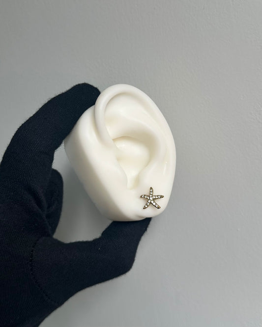 Starfish Studs - Diamante